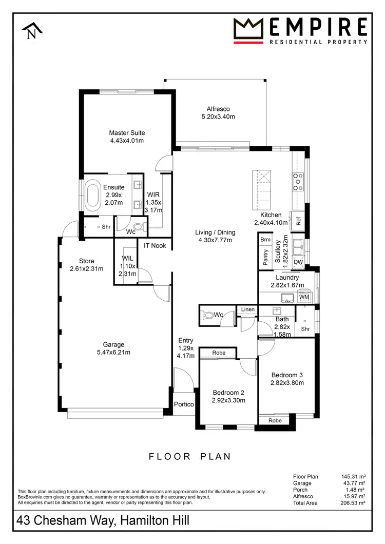 Floorplan of Homely house listing, 43 Chesham Way, Hamilton Hill WA 6163