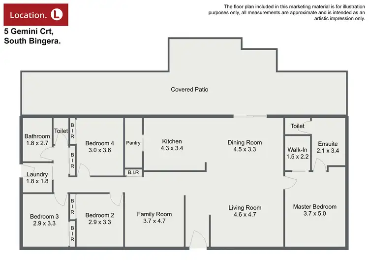 Floorplan of Homely house listing, 5 Gemini Court, South Bingera QLD 4670