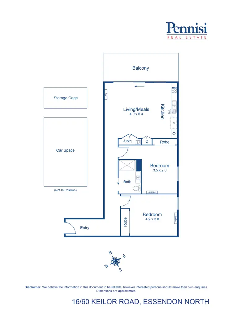 Floorplan of Homely apartment listing, 16/60 Keilor Road, Essendon North VIC 3041