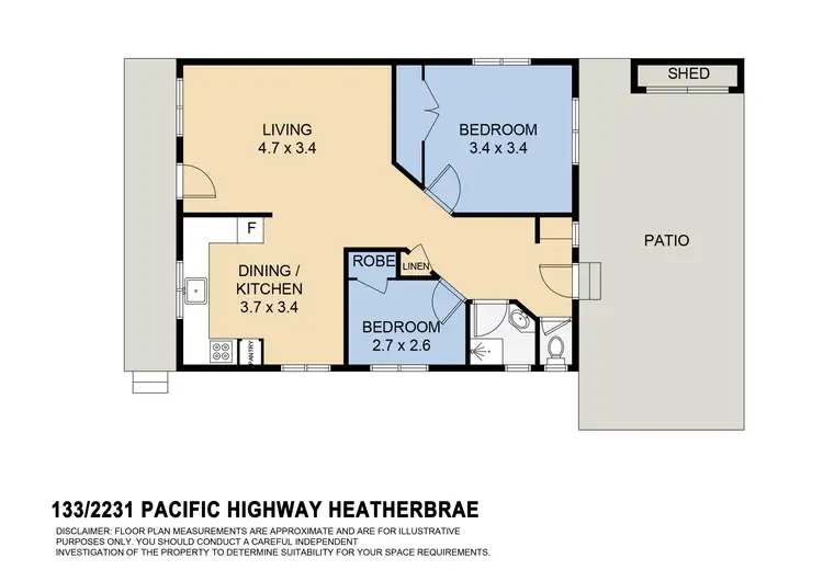 Floorplan of Homely villa listing, 133/2231 Pacific Highway, Heatherbrae NSW 2324