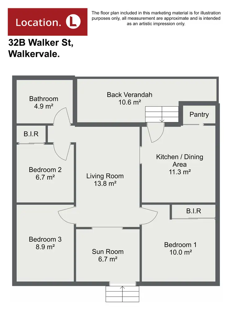 Floorplan of Homely house listing, 32B Walker Street, Walkervale QLD 4670