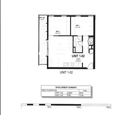 Floorplan of Homely apartment listing, 102/20 Arthur Street, Footscray VIC 3011