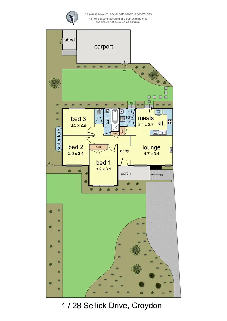 Floorplan of Homely house listing, 1/28 Sellick Drive, Croydon VIC 3136
