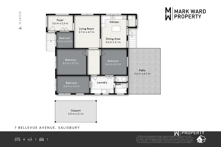 Floorplan of Homely house listing, 7 Bellevue Avenue, Salisbury QLD 4107
