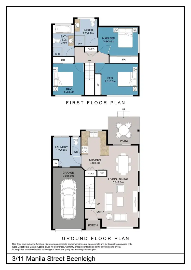 Floorplan of Homely unit listing, 3/11 Manila Street, Beenleigh QLD 4207