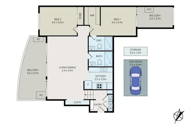 Floorplan of Homely apartment listing, 109/2 Laurel Street, Carramar NSW 2163