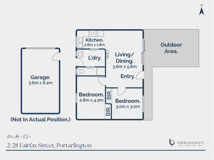 Floorplan of Homely unit listing, 2/28 Fairfax Street, Portarlington VIC 3223