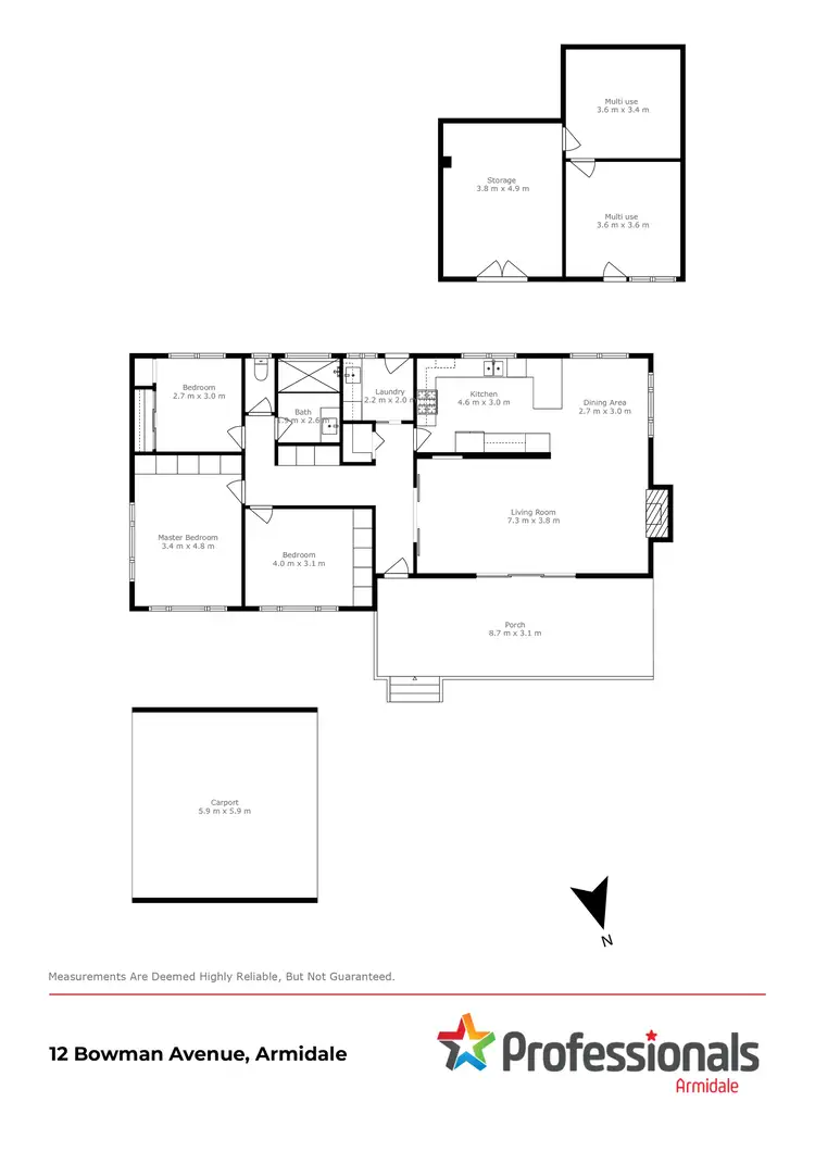 Floorplan of Homely house listing, 12 Bowman Avenue, Armidale NSW 2350