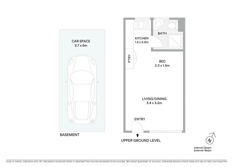 Floorplan of Homely studio listing, 12/1072 Gold Coast Highway, Palm Beach QLD 4221