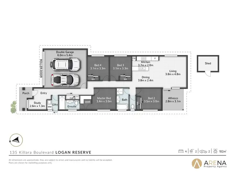 Floorplan of Homely house listing, 135 Killara Boulevard, Logan Reserve QLD 4133