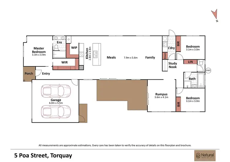 Floorplan of Homely house listing, 5 Poa Street, Torquay VIC 3228