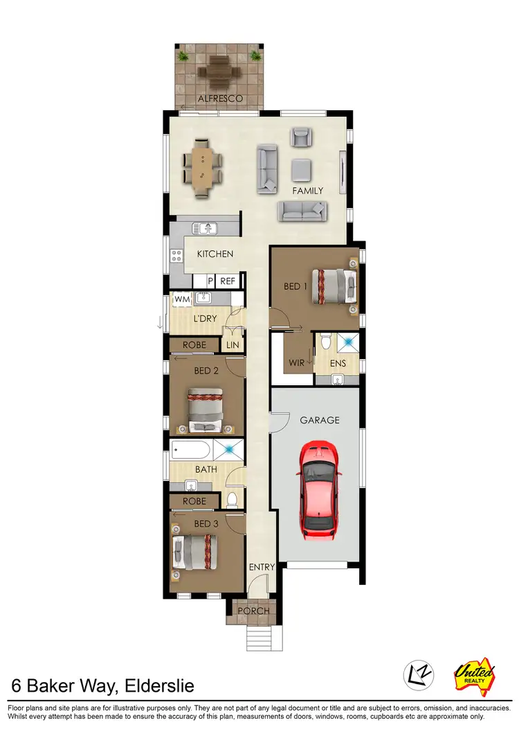 Floorplan of Homely house listing, 6 Baker Way, Elderslie NSW 2570