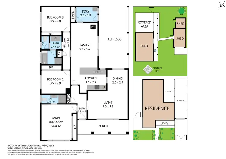 Floorplan of Homely house listing, 2 O'Connor Street, Uranquinty NSW 2652