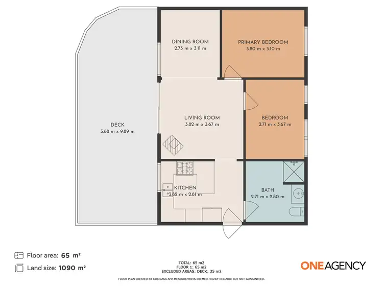 Floorplan of Homely house listing, 1 Pebbly Road, Hellyer TAS 7321