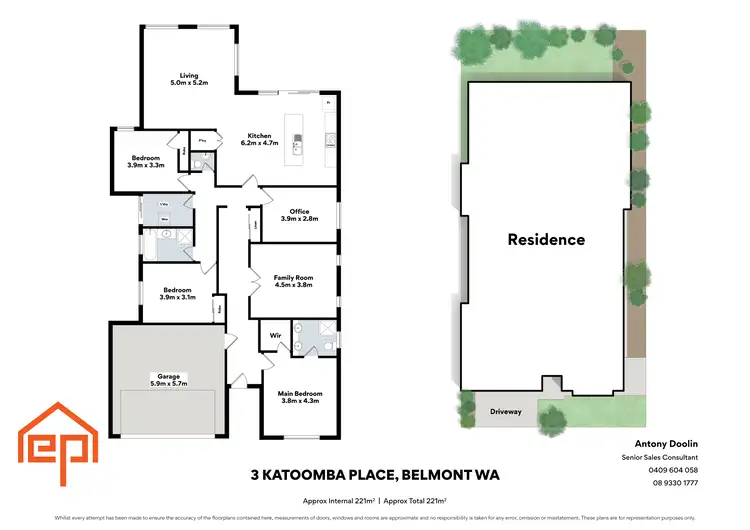 Floorplan of Homely house listing, 3 Katoomba Place, Belmont WA 6104