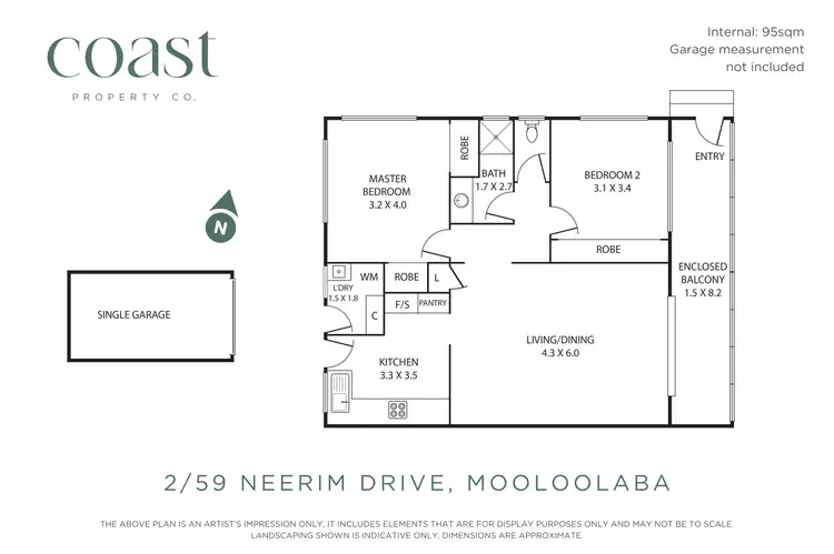 Floorplan of Homely apartment listing, 2/59 Neerim Drive, Mooloolaba QLD 4557