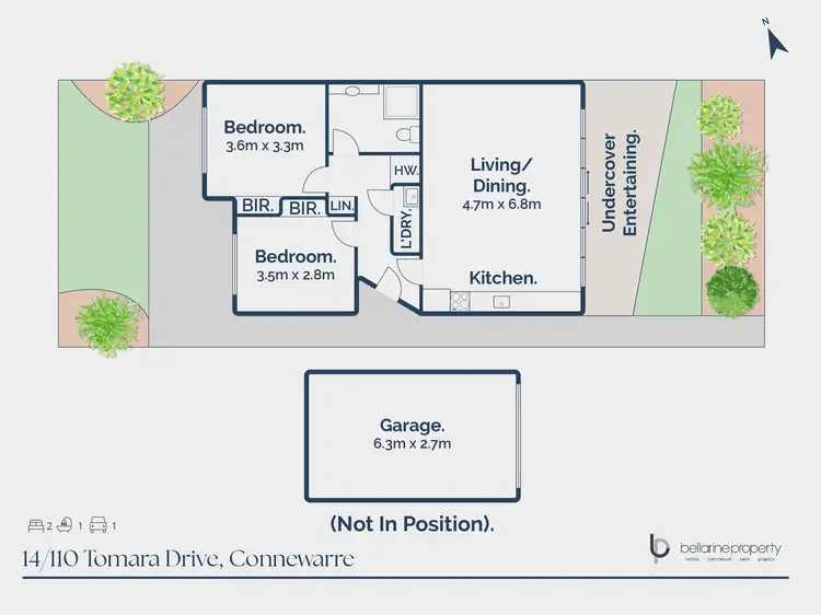 Floorplan of Homely apartment listing, 14/110 Tomara Drive, Connewarre VIC 3227