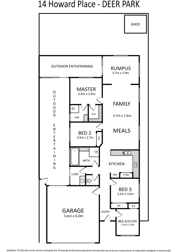Floorplan of Homely house listing, 14 Howard Place, Deer Park VIC 3023