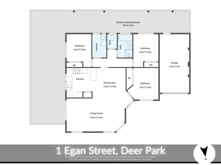 Floorplan of Homely house listing, 1 Egan Street, Deer Park VIC 3023