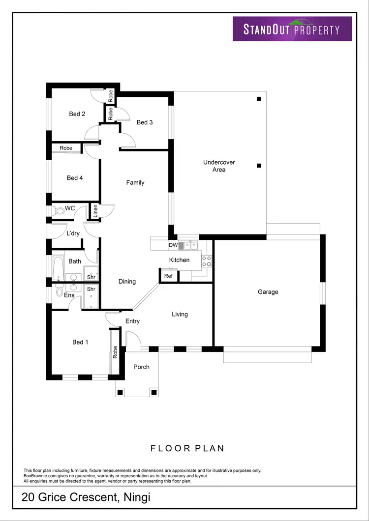 Floorplan of Homely house listing, 20 Grice Crescent, Ningi QLD 4511