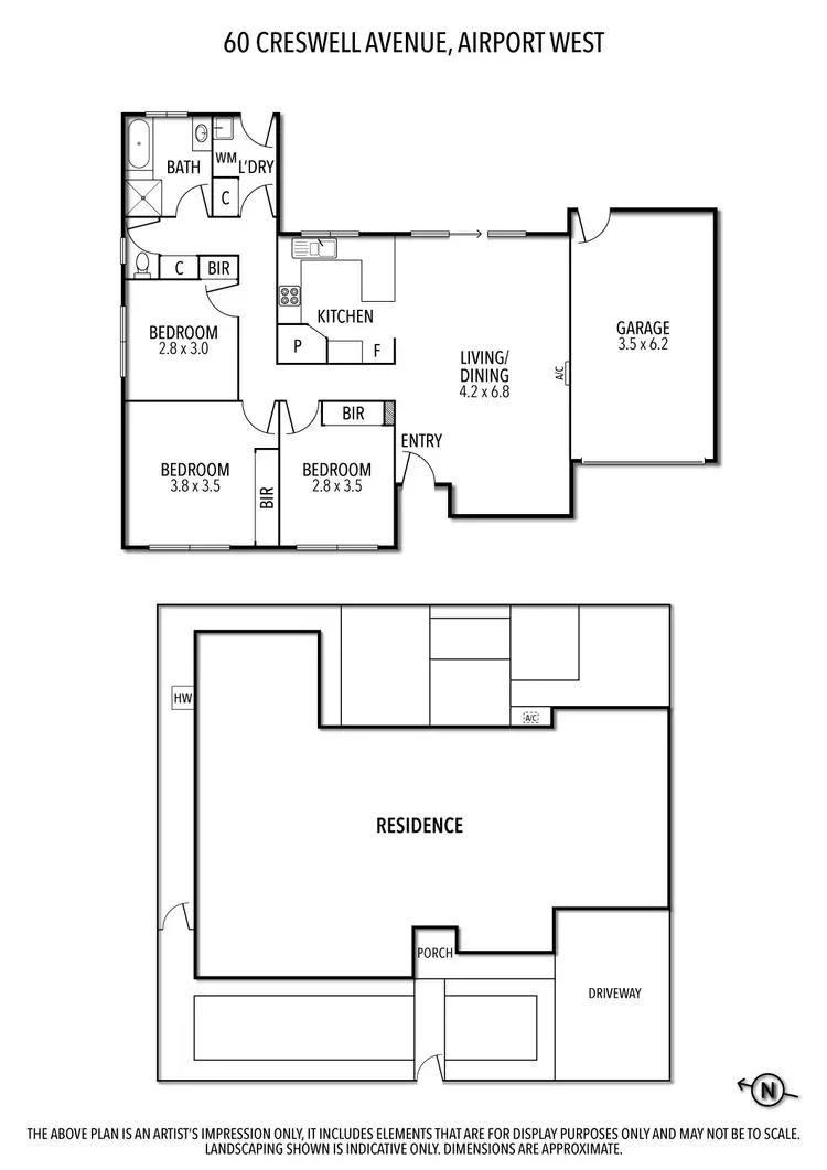 Floorplan of Homely unit listing, 60 Creswell Avenue, Airport West VIC 3042