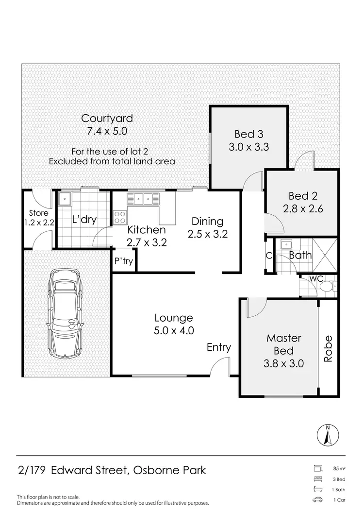 Floorplan of Homely villa listing, 2/179 Edward Street, Osborne Park WA 6017