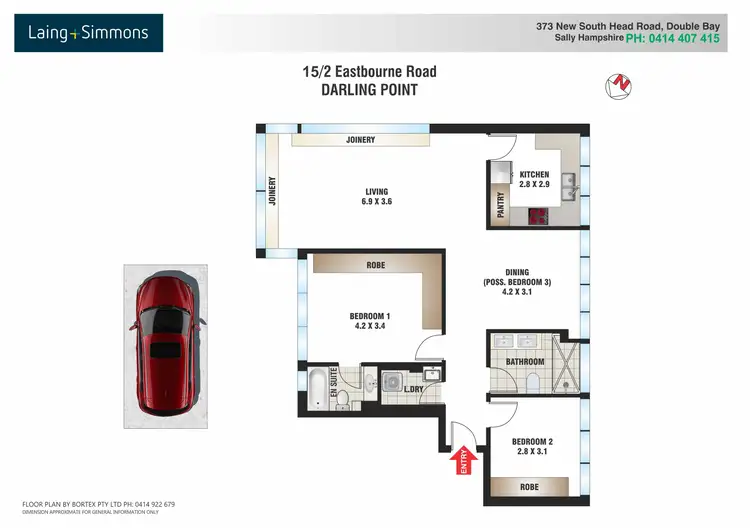 Floorplan of Homely apartment listing, 15/2 Eastbourne Road, Darling Point NSW 2027