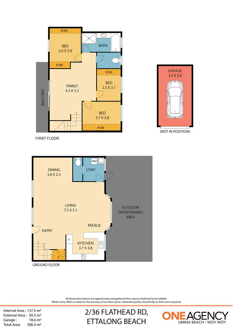 Floorplan of Homely townhouse listing, 2/36 Flathead Road, Ettalong Beach NSW 2257