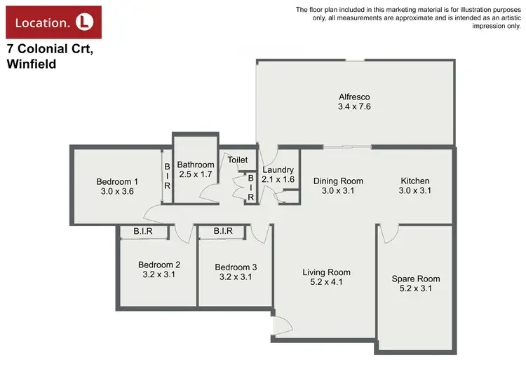 Floorplan of Homely house listing, 7 Colonial Court, Winfield QLD 4670