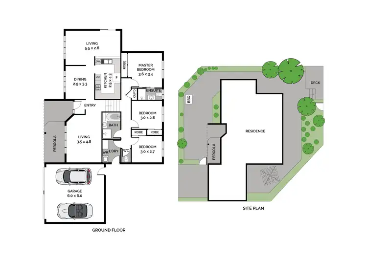 Floorplan of Homely townhouse listing, 6/57 Newman-Morris Circuit, Oxley ACT 2903