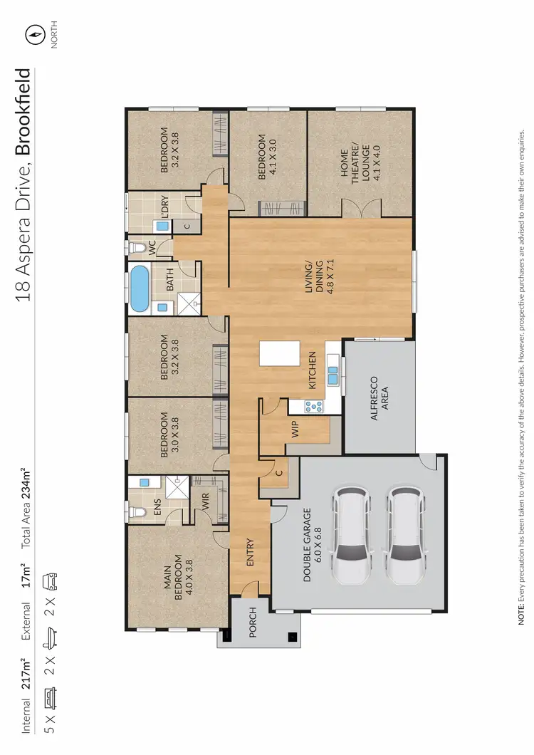 Floorplan of Homely house listing, 18 Aspera Drive, Brookfield VIC 3338