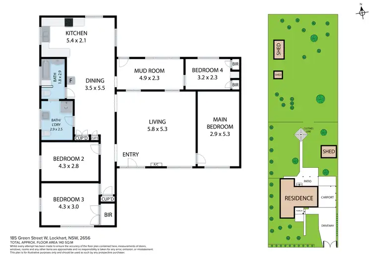 Floorplan of Homely house listing, 185 Green Street West, Lockhart NSW 2656