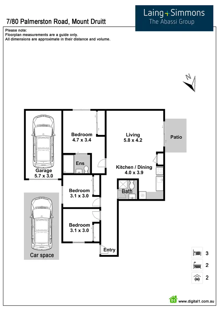 Floorplan of Homely villa listing, 7/80 Palmerston Road, Mount Druitt NSW 2770