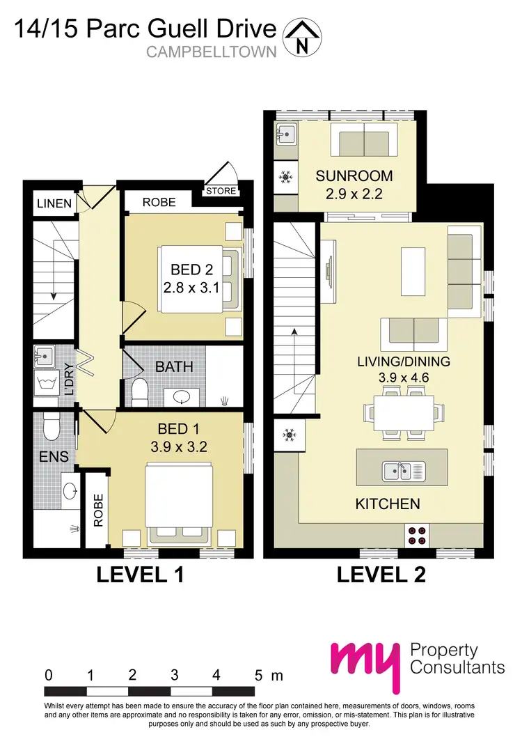 Floorplan of Homely apartment listing, 14/15-17 Parc Guell Drive, Campbelltown NSW 2560