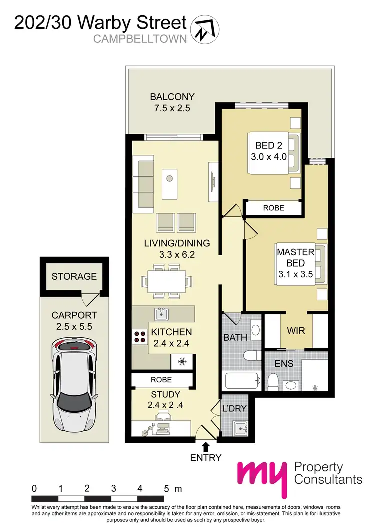 Floorplan of Homely apartment listing, 202/30-36 Warby Street, Campbelltown NSW 2560