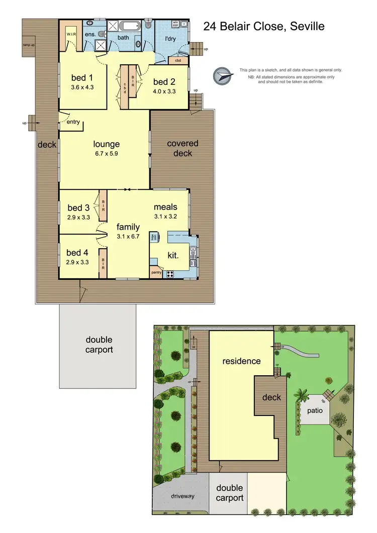 Floorplan of Homely house listing, 24 Belair Close, Seville VIC 3139