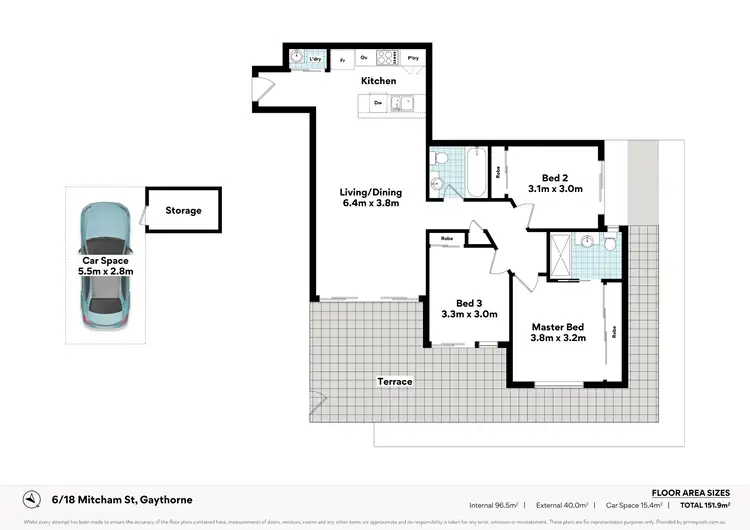 Floorplan of Homely unit listing, 6/18 Mitcham Street, Gaythorne QLD 4051