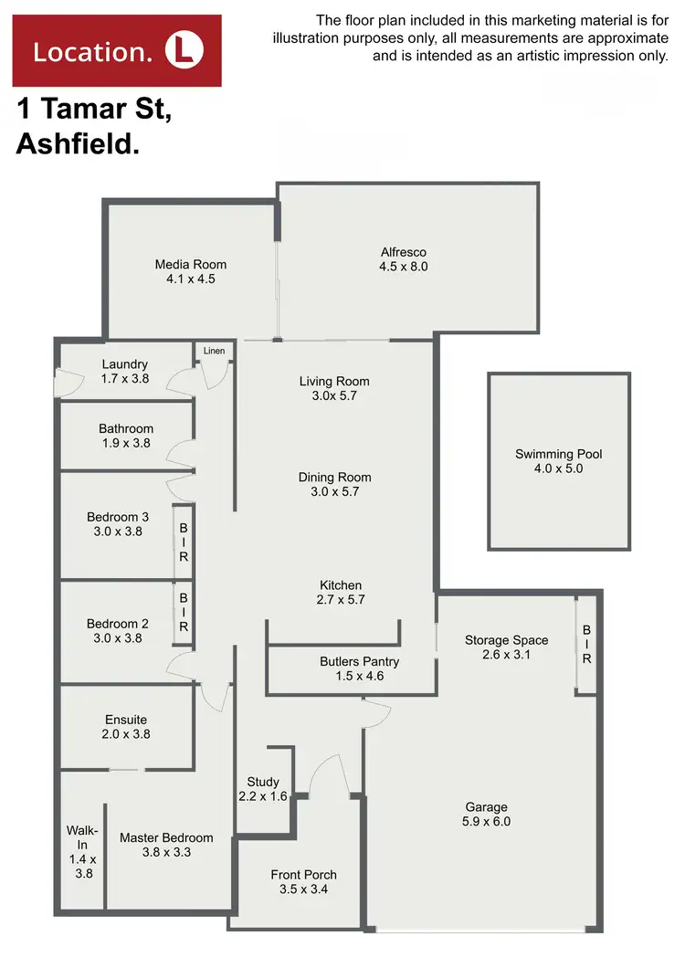 Floorplan of Homely house listing, 1 Tamar Street, Ashfield QLD 4670