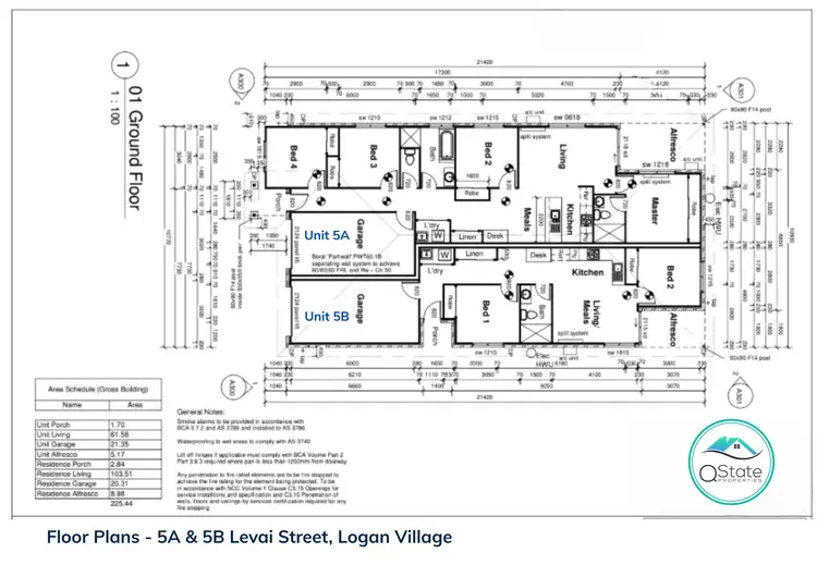 Floorplan of Homely block of units listing, Unit A & B/5 Levai Street, Logan Village QLD 4207