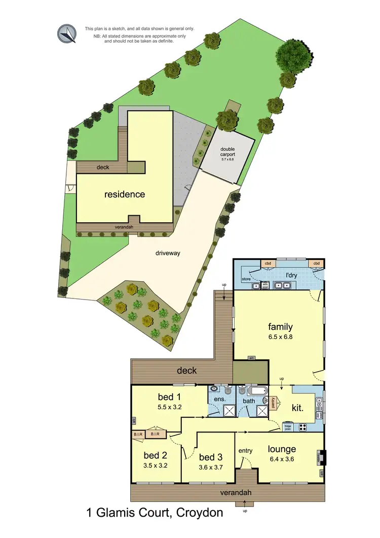 Floorplan of Homely house listing, 1 Glamis Court, Croydon VIC 3136
