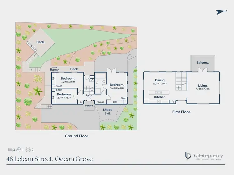 Floorplan of Homely house listing, 48 Lelean Street, Ocean Grove VIC 3226