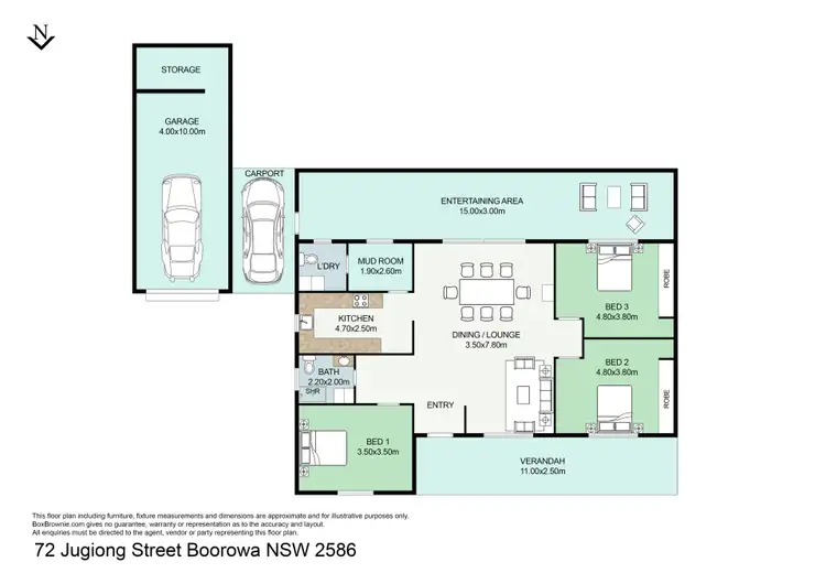 Floorplan of Homely house listing, 72 Jugiong Street, Boorowa NSW 2586