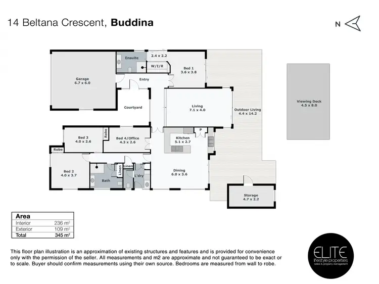 Floorplan of Homely house listing, 14 Beltana Crescent, Buddina QLD 4575