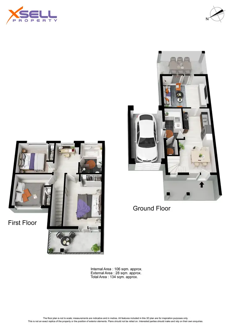 Floorplan of Homely townhouse listing, 24 Saxon Street, Smithfield Plains SA 5114