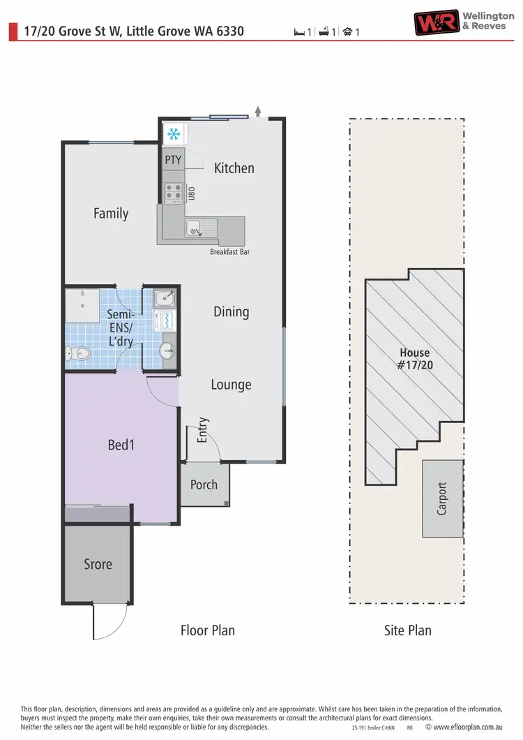 Floorplan of Homely unit listing, Unit 17, 20 Grove Street West, Little Grove WA 6330