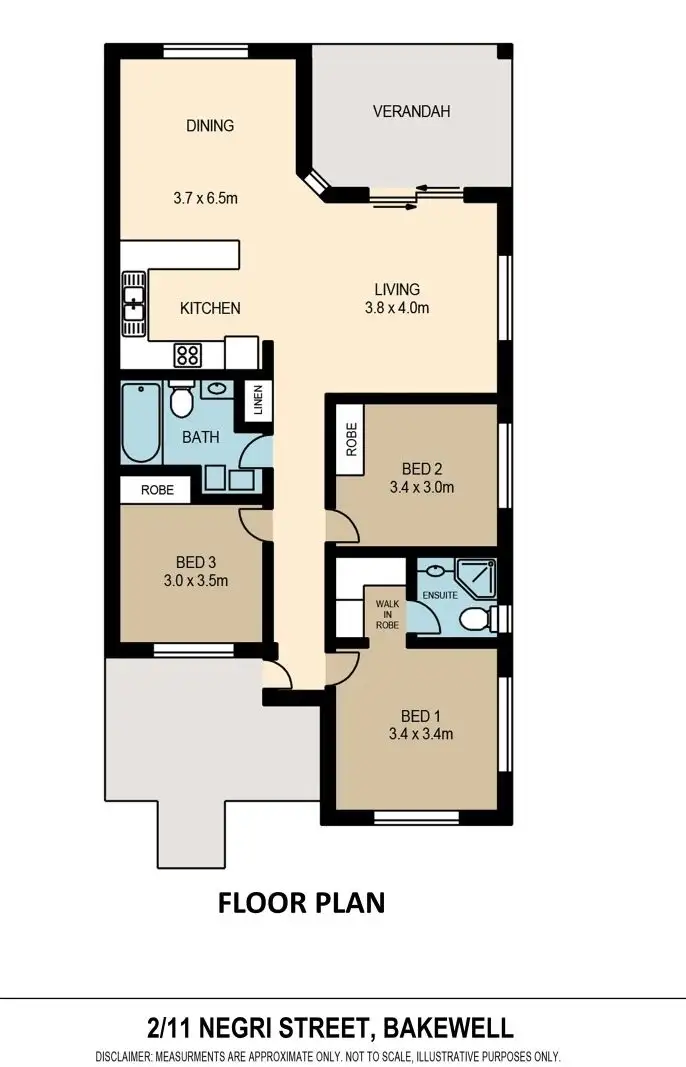 Floorplan of Homely apartment listing, 2/11 Negri Street, Bakewell NT 832