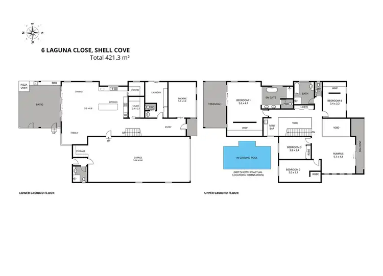 Floorplan of Homely house listing, 6 Laguna Close, Shell Cove NSW 2529