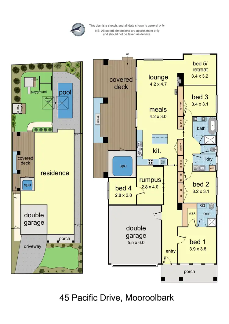 Floorplan of Homely house listing, 45 Pacific Drive, Mooroolbark VIC 3138