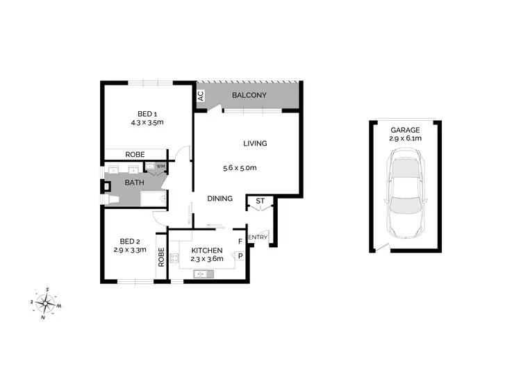 Floorplan of Homely unit listing, 2/11 Pembroke Street, Epping NSW 2121