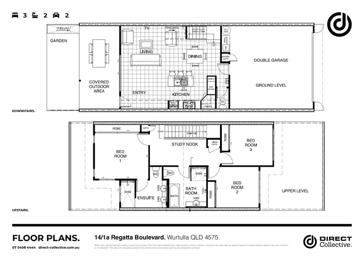 Floorplan of Homely townhouse listing, 14/1a Regatta Boulevard, Wurtulla QLD 4575